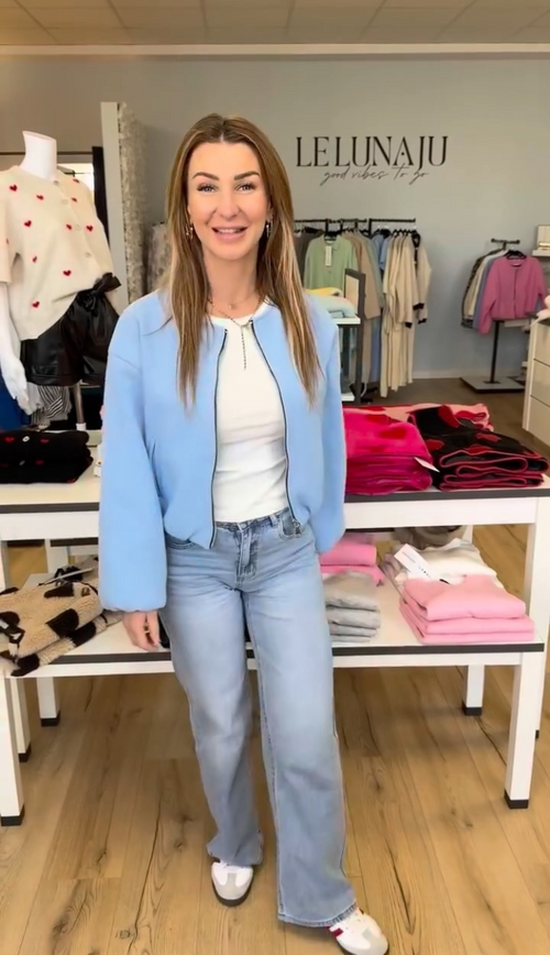 Babyblau Casual Set