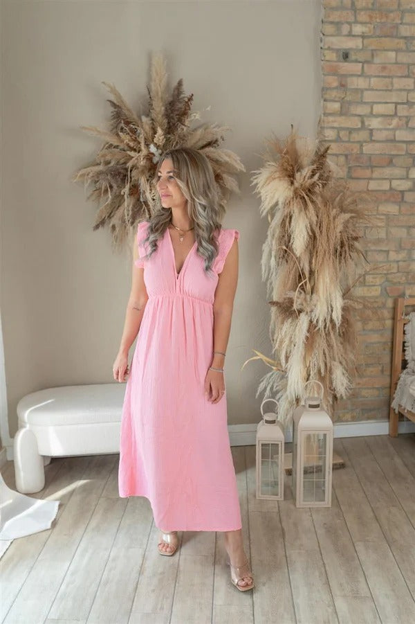Musselin Maxi-Kleid