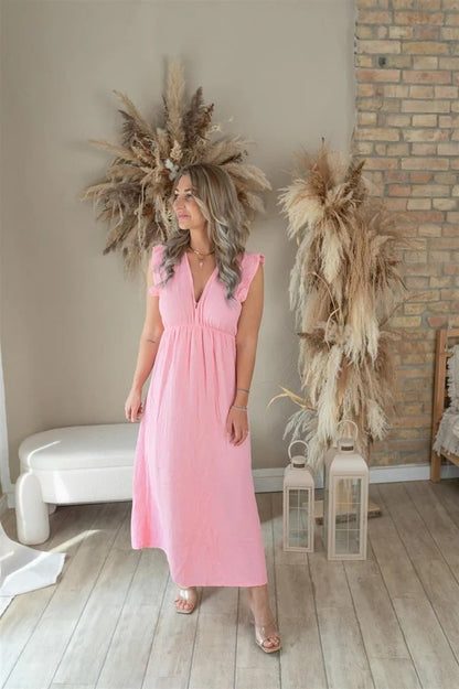 Musselin Maxi-Kleid