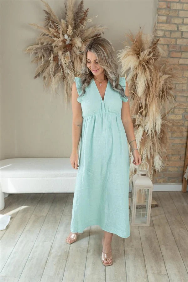 Musselin Maxi-Kleid