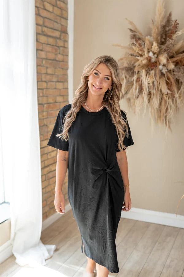 Shirtkleid mit Knoten