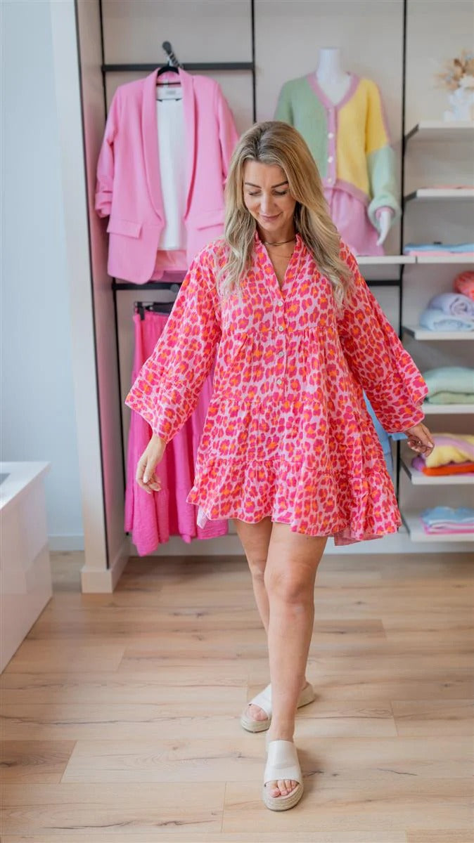 Tunika Kleid in Leo Optik
